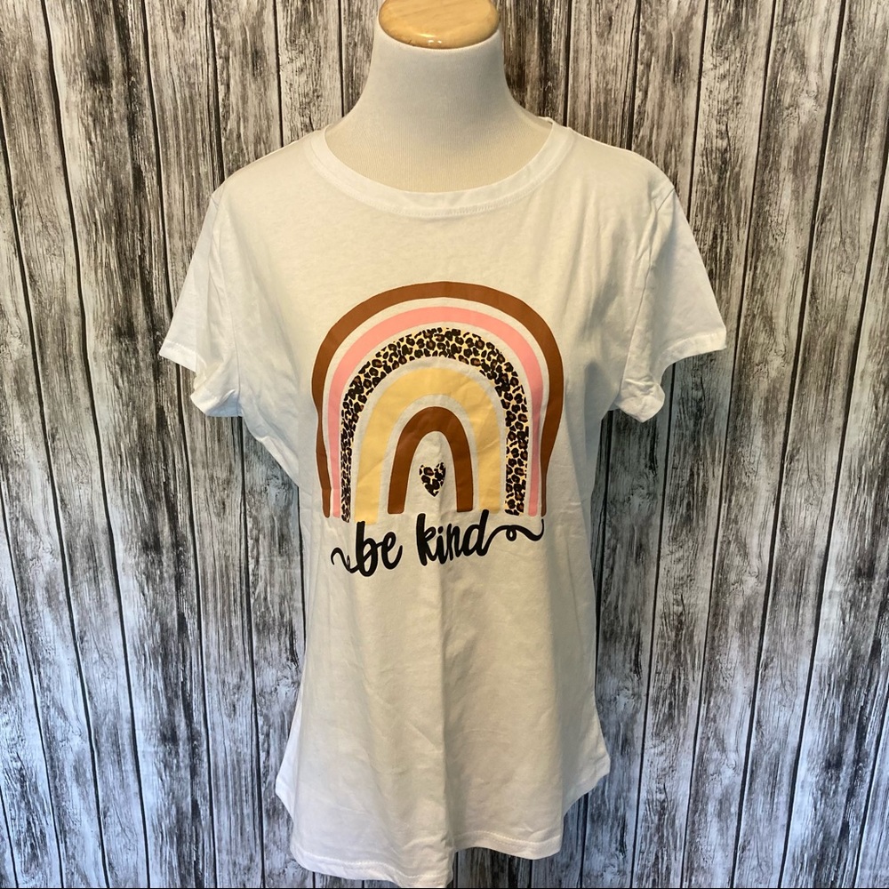 Be Kind Boho Rainbow Tee XL